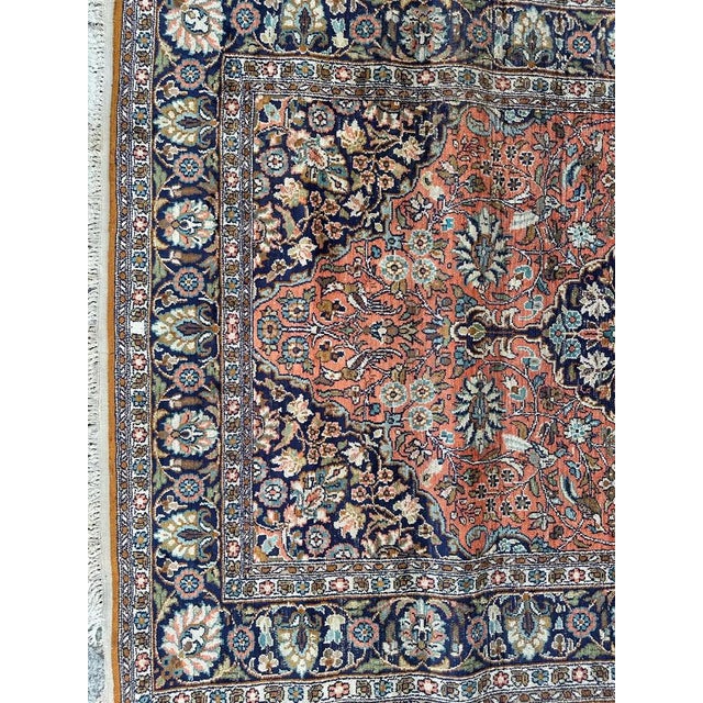 Vintage Silk Kashmir Rug, 1980s For Sale - Image 3 of 18