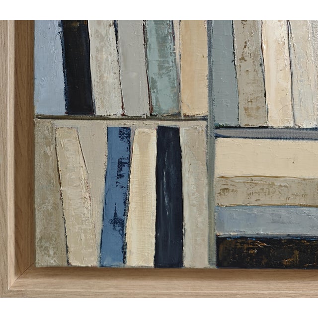 2020s La Clarté Des Livres, Contemporary Oil Painting, Abstract Library, Framed by Sophie Dumont For Sale - Image 5 of 10