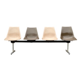 Krueger Fiberglass Shell Chair Bench For Sale