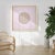 Pastel Lavender-Pink Abstract Minimal Circle Art Print by Emily Keating Snyder | 30 X 30 Print in Wood Frame For Sale - Image 4 of 4