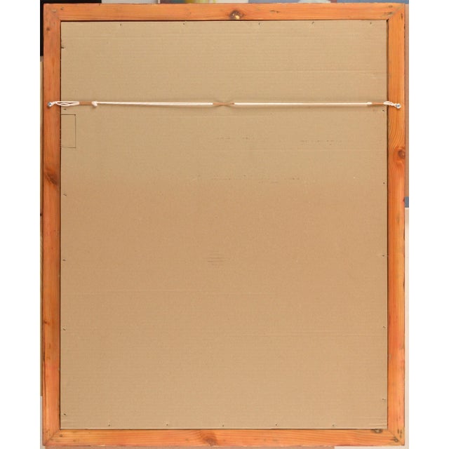 Wood Janis Krontals, Still Life with Flowers, 1969, Oil Painting on Cardboard For Sale - Image 7 of 8