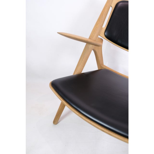Wood Model CH28 Armchair in Oak attributed to Hans J. Wegner for Carl Hansen For Sale - Image 7 of 16