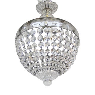 Vintage Crystal Chandelier, 1940s For Sale