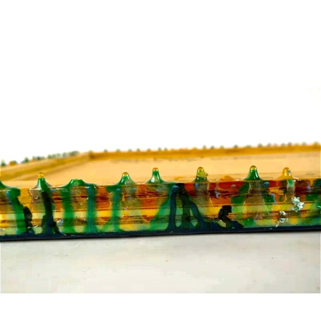 Blue Erin Parish, Erin Parish Minimalist Abstract Resin and Oil Painting on Panel Woman Artist, 2005 For Sale - Image 8 of 9