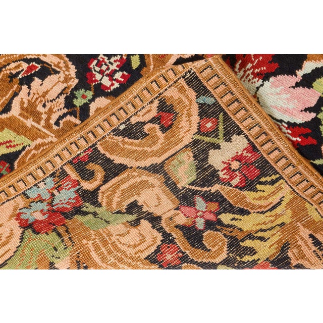 Rococo Antique Karabagh Rug For Sale - Image 3 of 7