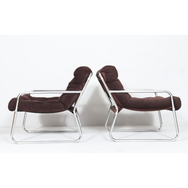 Space Age Cantilever Easy Chairs by Gillis Lundgren, 1970s, Set of 2 For Sale - Image 4 of 15