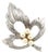 1990s Mikimoto Estate Akoya Pearl Leaf Brooch Pin Sterling Silver For Sale