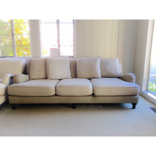 Restoration Hardware Linen Sofa Chairish