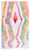 Geometric Modern Tribal Waves Soft White Rug "Blush Dune" by Doris Leslie Blau For Sale
