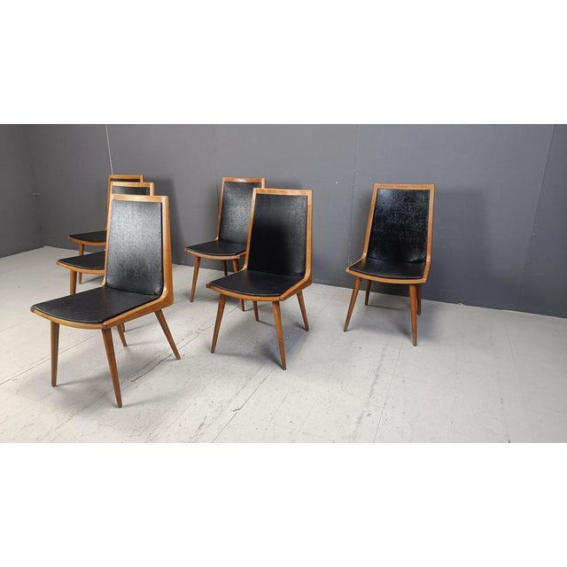 Mid-Century Italian Dining Chairs, 1950s, Set of 6 For Sale - Image 6 of 11