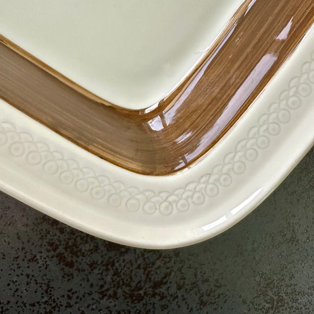 Vintage Scandinavian Dish in Beige and Chocolate from Rörstrand Forma, 1980s For Sale - Image 5 of 8