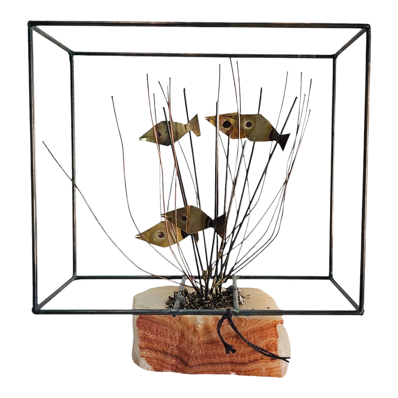 Mario Jason Sculpture Fish in Aquarium Onyx Rare Signed 8” W/ Tag ...