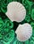 White Pair of White Ceramic Seashell Plates For Sale - Image 8 of 9