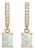 Natural Opal Huggie Hoop Earrings | Opal Dangle Pave Diamond Cz Hoops | Dainty October Birthstone Jewelry, - A Pair For Sale