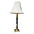 Vintage Gold and Black Stone Table Lamp For Sale