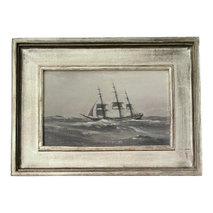 The Flying Dutchman by Walter Shirlaw Oil Painting in Silvered Frame Ex- Christie’s