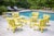 Yellow Vintage O.W. Lee “Alphonse” Yellow Wrought Iron Patio Set – Hollywood Regency Palm Springs 6-Piece Collection For Sale - Image 8 of 10