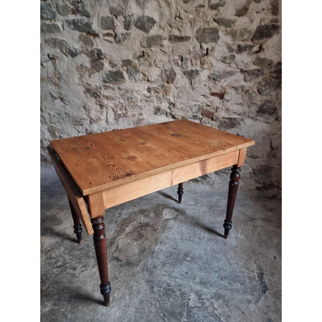 Vintage Extendable Kitchen or Writing Table, France, 1930s For Sale - Image 13 of 15