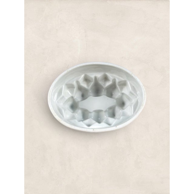 Antique English Victorian Ironstone Savoy Pattern Jelly Mould. A Victorian jelly mould that actually saw use, this...