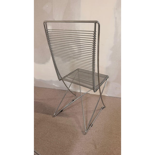 Metal Cross-Swinger Chair by Till Behrens for Schlubach, 1980s, Set of 4 For Sale - Image 7 of 13