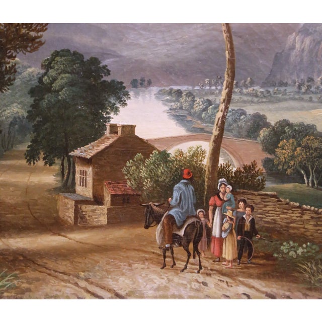 Pair of Early 19th Century French Pendant Landscape Oil on Canvas Paintings For Sale - Image 10 of 18