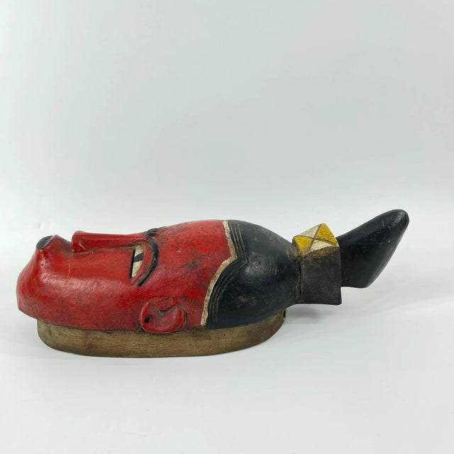 Early 20th Century Baule Red Mask Côte d'Ivoire For Sale - Image 4 of 7