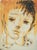 Roger Crusat (1917-1994) Sad Young Girl Original gouache on paper On wove paper, 20 x 28 cm (approx. 8 x 11 inches) Very...
