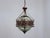 Mid-Century Modern Brutalist Copper and Blown Glass Green Bottle Pendant Lamps, 1970s, Set of 2 For Sale - Image 3 of 9