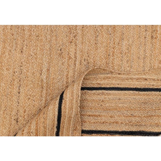 Black Natural Jute Wave Scallop Rug 10x14 Ft. For Sale - Image 12 of 12