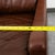 Mid Century Danish Modern Lounge Chair Brown Leather Arm Denmark MCM Armchair For Sale - Image 9 of 11