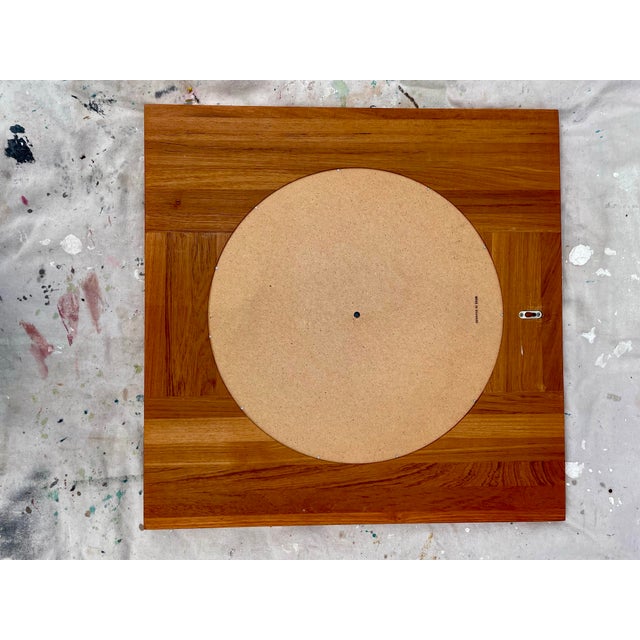 Mid 20th Century Danish Modern Teak Round Wall Mirror by Hadsten Træindustri — Scandinavian McM, 1970s For Sale - Image 5 of 8