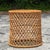 Mid 20th Century Vintage Coastal Woven Rattan Drum Table For Sale - Image 5 of 6