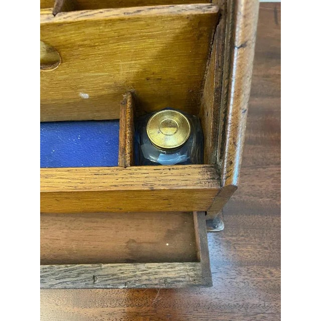 Brown Oak Stationery Cabinet, 1860s For Sale - Image 8 of 9