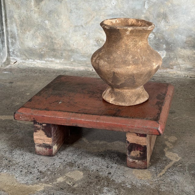 Small Occasional Stool in Upcycled Teak, 1990s For Sale - Image 12 of 13