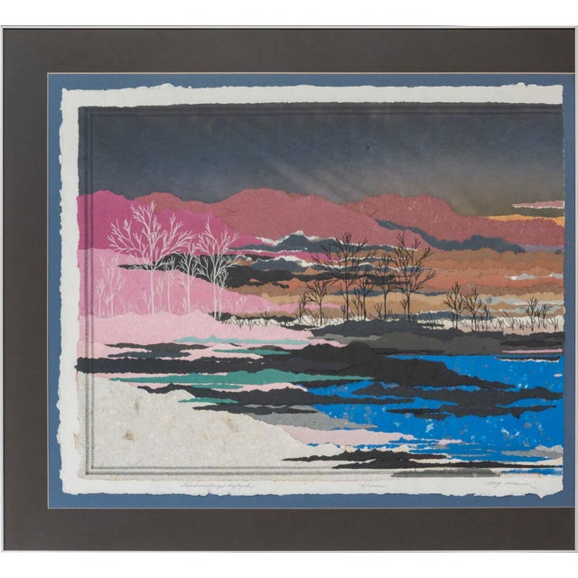 M.P. Marion (American, XX-XXI), "Landmarkings Diptych", Mixed Media Assemblage, both signed in pencil and titled, silver-...
