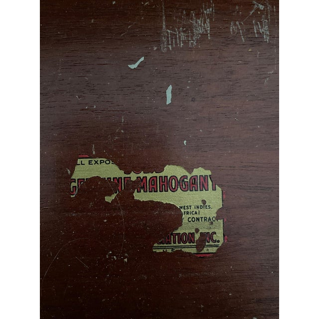 Mid 20th Century Continental Furniture Company Mahogany Serpentine Chest of Drawers — Classic Curved Front Design For Sale - Image 13 of 13