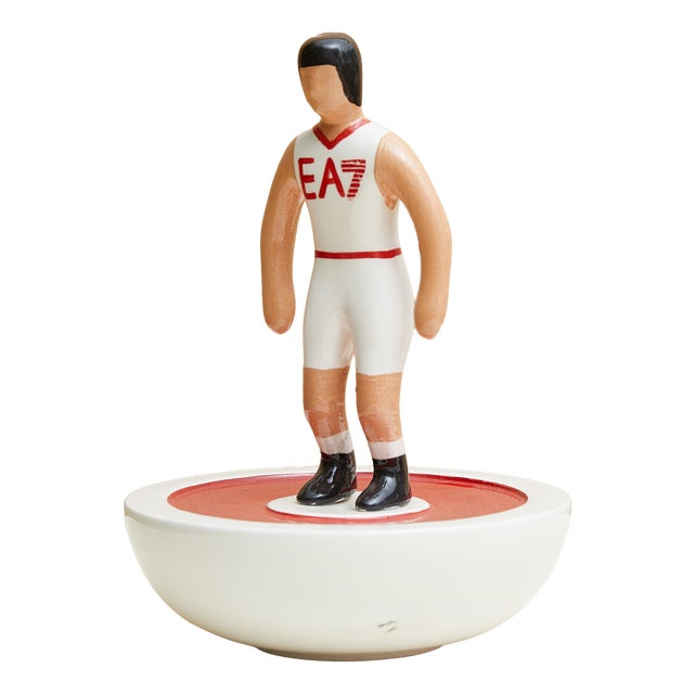 Subbuteo Ornament Sculpture in Double-Mold Ceramic from Artigianato Italiano For Sale