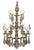 An elegant pair of French gilt bronze and crystal wall sconces dating to the late 19th century. Richly adorned with both...