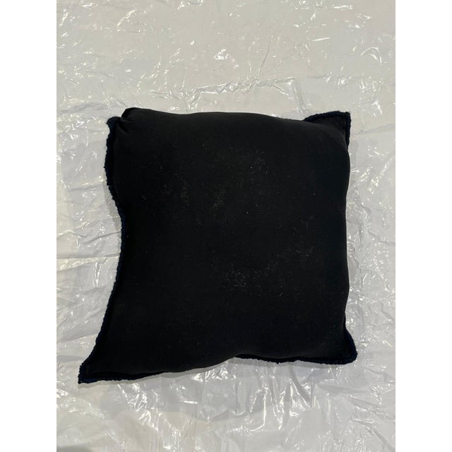 Pillow made with hand made Mexican Embroidery fabric fragment-Polly fill with fabric backing , sewn closure-