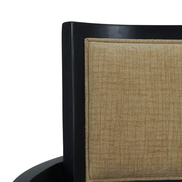 Black Black Mid-Century Modern Dining Armchair For Sale - Image 8 of 11