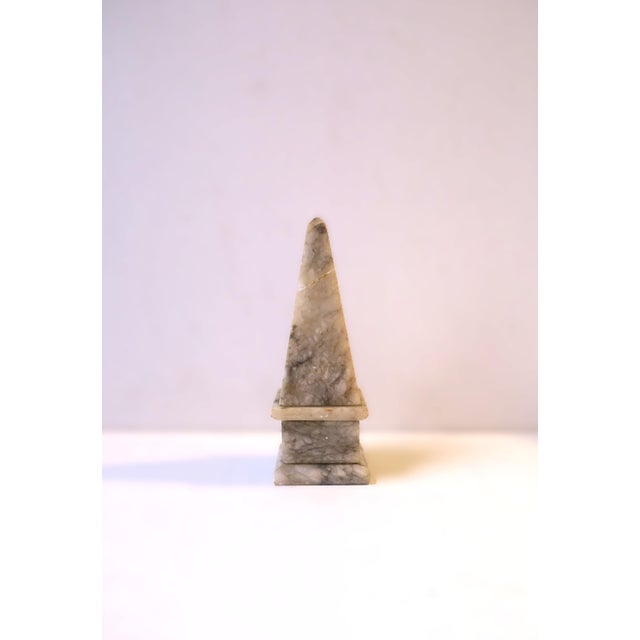 Italian Alabaster Marble Obelisk, Circa Early 20th Century For Sale - Image 15 of 16