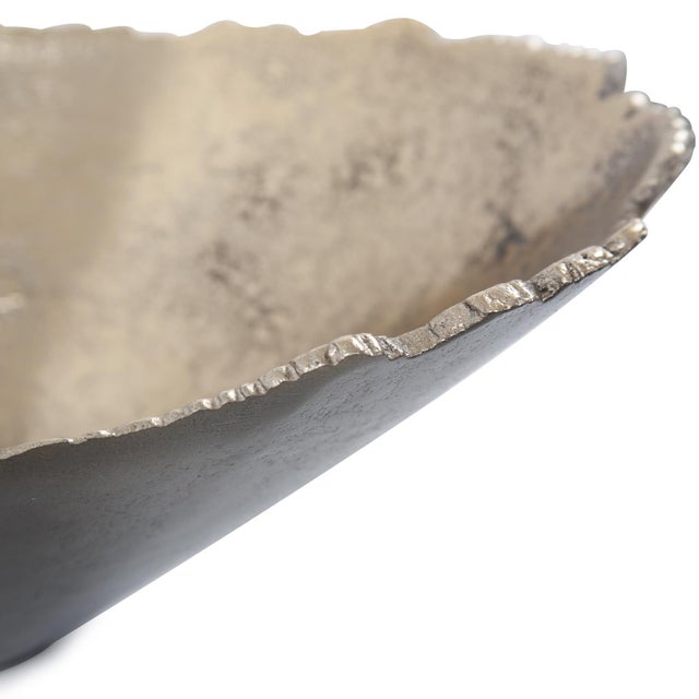 Metal Baniff Jagged Edged Deep Bowl- Large For Sale - Image 7 of 11