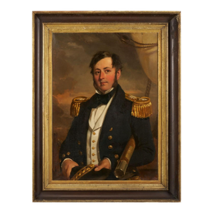 British School 19th C. O/C Nautical Portrait