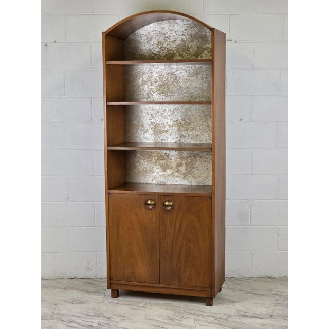 1960s Walnut Mid Century Arch Top Cabinet For Sale - Image 5 of 8