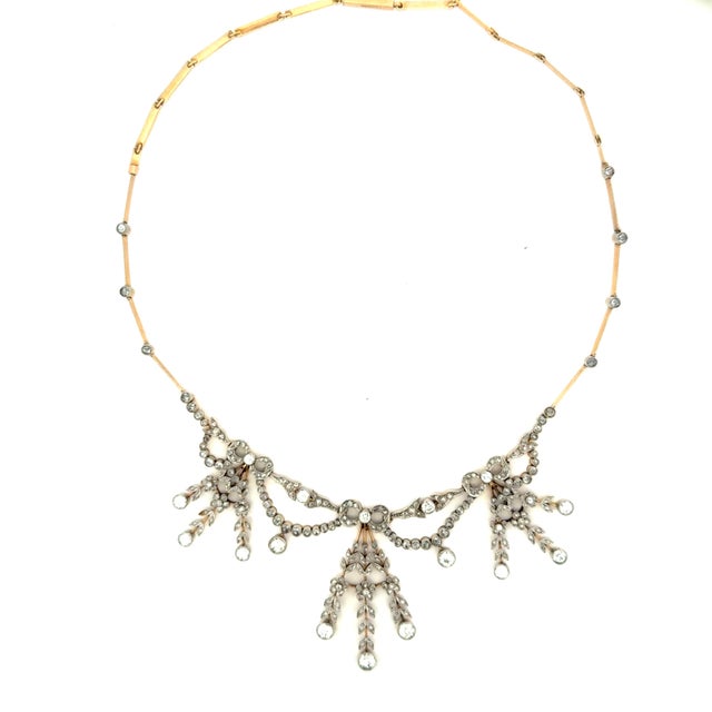 A rare Italian Belle Époque diamond necklace by Filippo Chiappe of Genoa, dating to circa 1900. Beautifully handcrafted in...