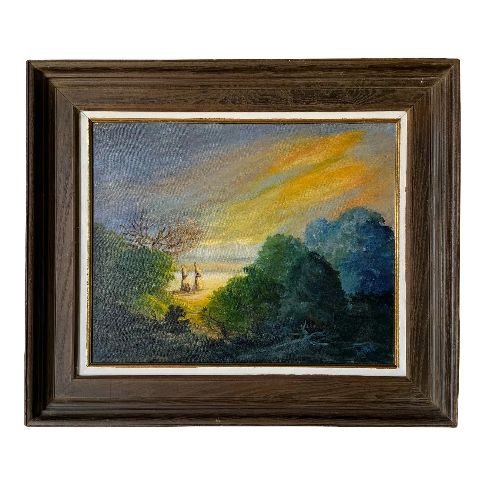 1970's Vintage Beth K. Impressionist Abstract Oil on Canvas Painting ...