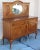 American 1940s Vintage Oak Sideboard Server With Beveled Mirror For Sale - Image 3 of 13
