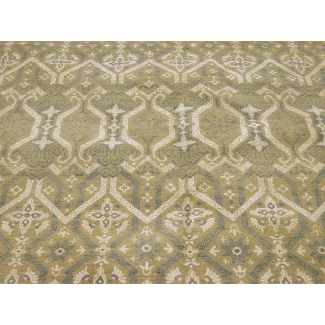 Custom Hand Knotted Contemporary Wool and Silk Indian Rug ... (640 x 640 Pixel)