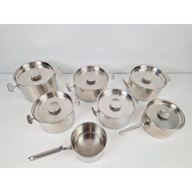 Vintage Dutch Cookware by Dick Simonis for Gero Zilmeta, 1960s, Set of 7 For Sale - Image 4 of 8