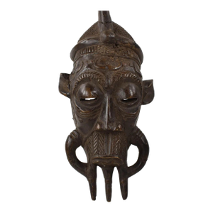 Early 20th Century Bene Lulua Mask on Custom Stand